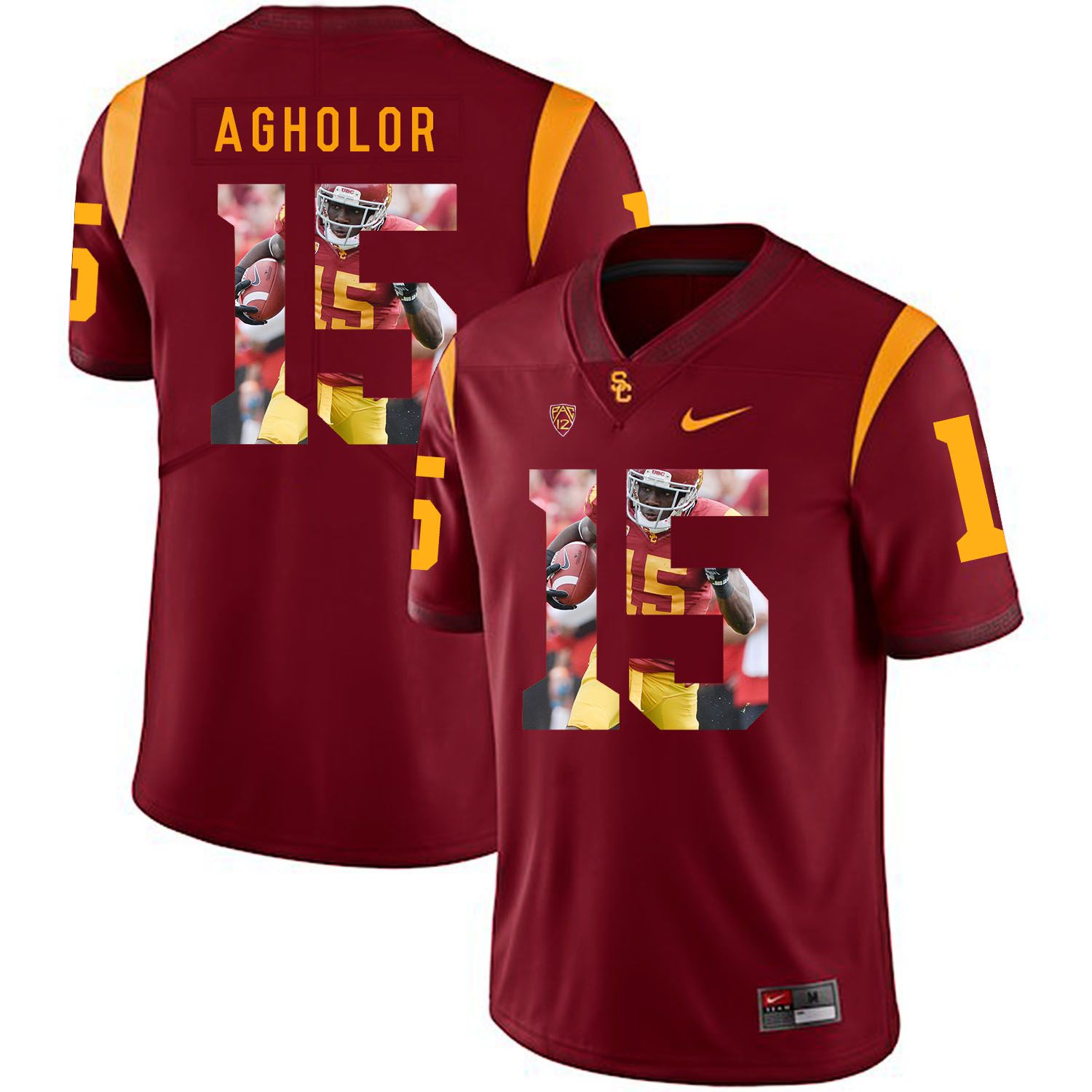Men USC Trojans 15 Agholor Red Fashion Edition Customized NCAA Jerseys